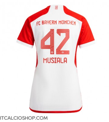 Bayern Munich Jamal Musiala #42 Prima Maglia Femmina 2023-24 Manica Corta